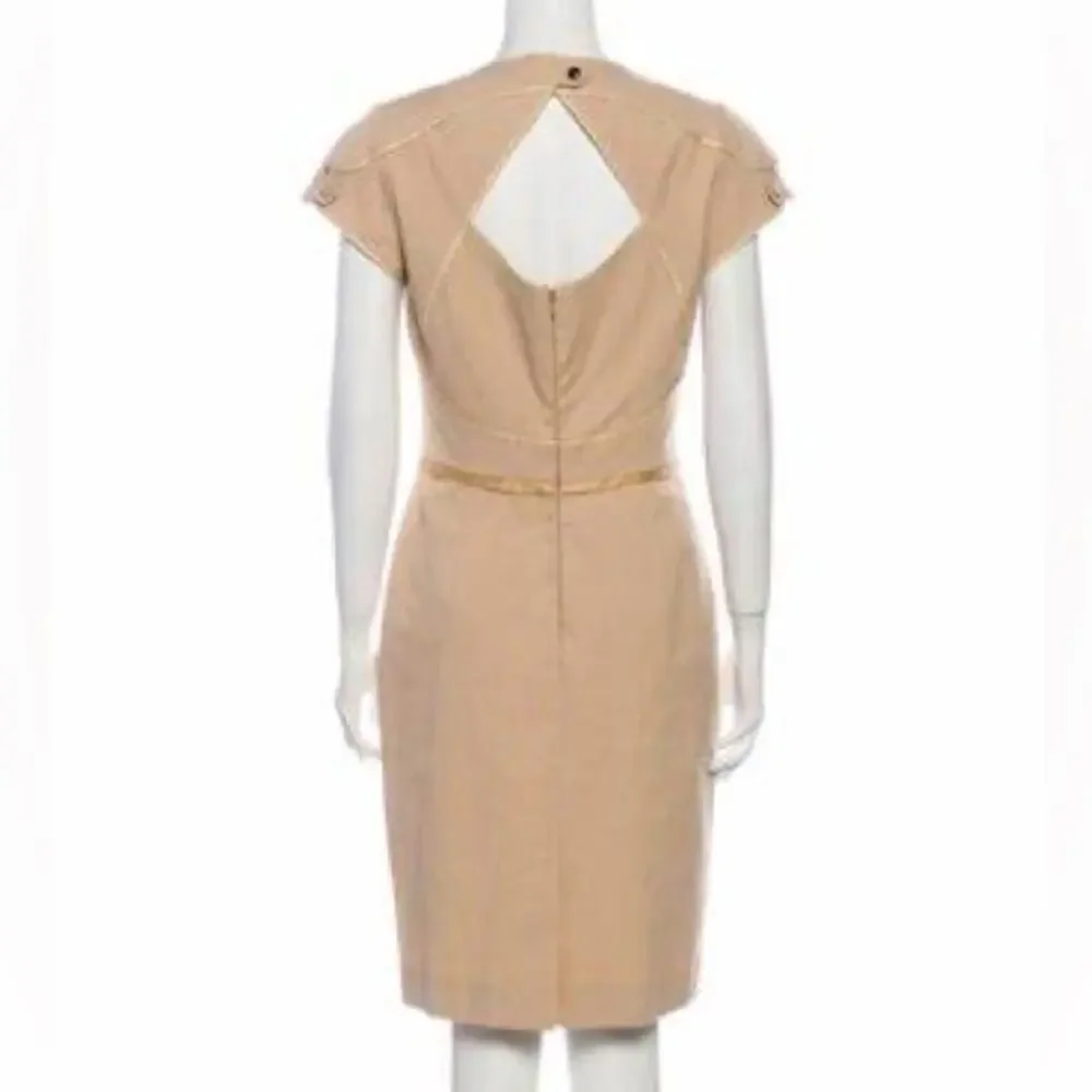 Zac Posen Khaki Eclipse Sheath Cocktail Dress Size 6 - Picture 2 of 16